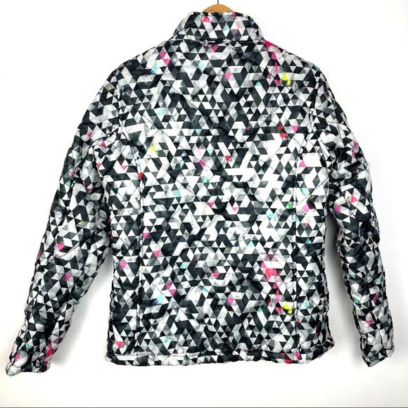 RBX | Snow Jacket Geometric Shapes Black White Snowboard Ski - Picture 2 of 10